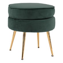 2 Piece Shanaya Velvet Armchair & Ottoman Set